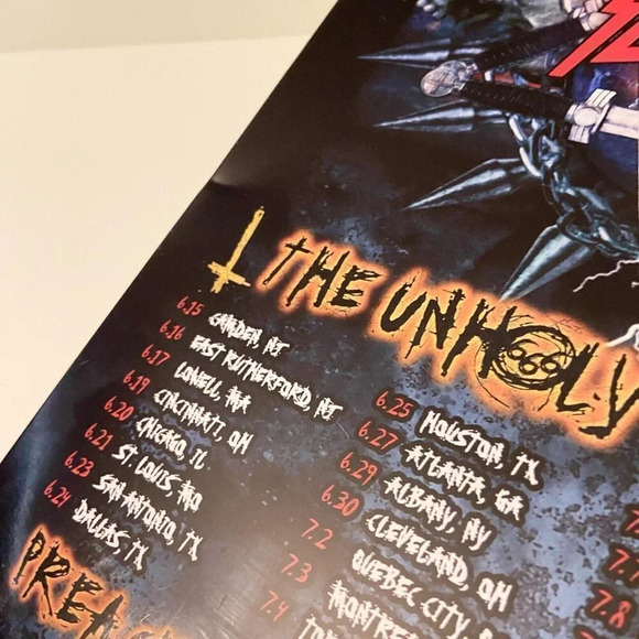 2006 Slayer  The Unholy Alliance Tin Sign Preaching To The Perverted Tour - Picture 2 of 16